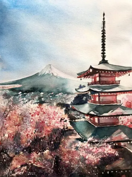 富士の静かな春