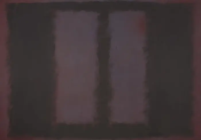 마룬에 검정, 1958-1959 마크 로스코 - 복제품