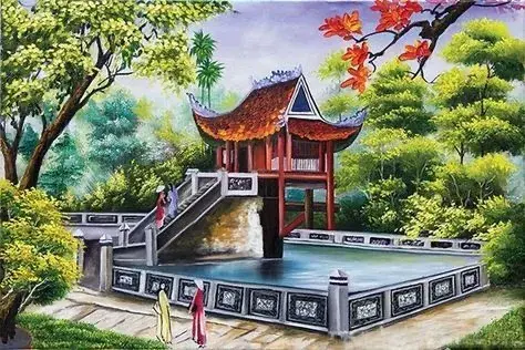 베트남 파고다 정원 풍경