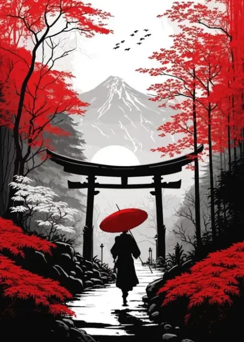 富士山の赤い抱擁