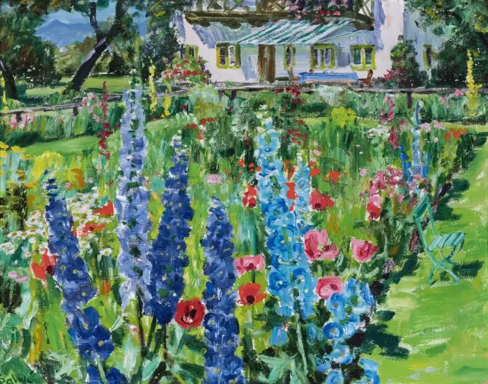 Vibrant Garden Serenity: A Floral Oasis