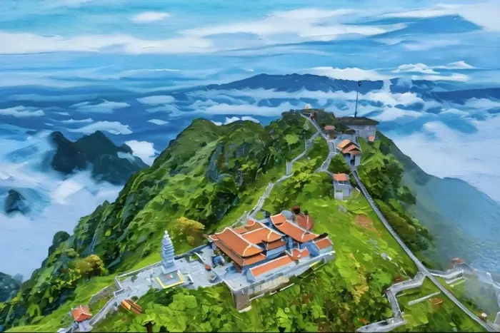 사파 산 사원 전망
