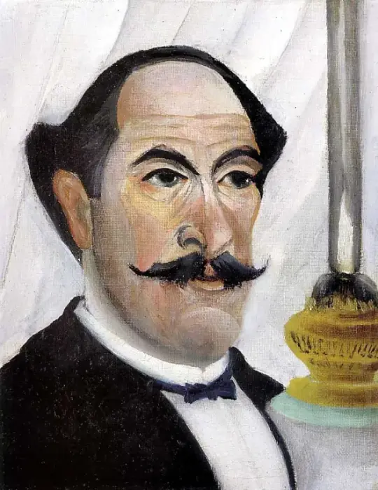 Henri Rousseaus fengslende selvportrett med lampe