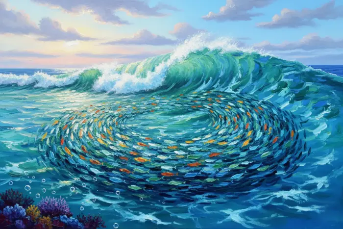 바다의 춤: 삶의 소용돌이