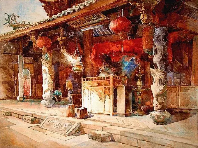 고요한 중국 사원