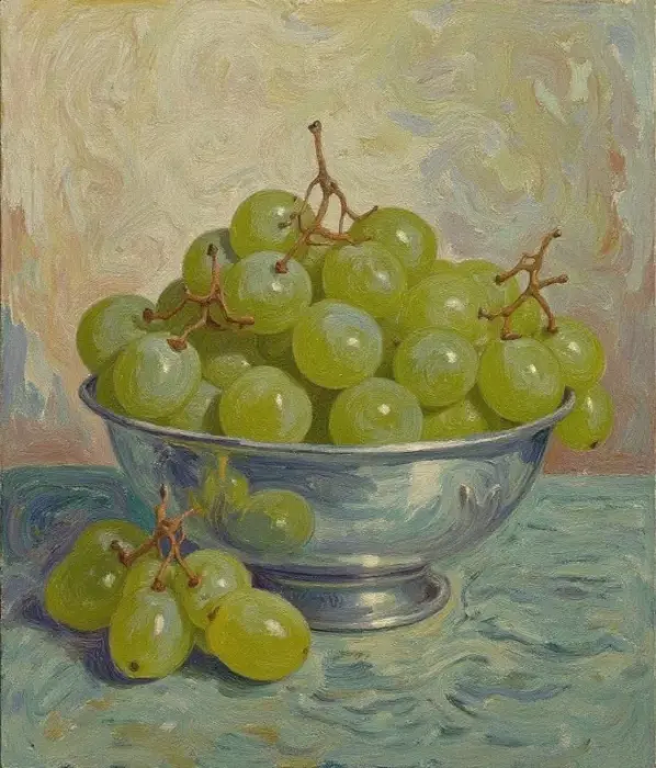 バン・ゴッホスタイルの cascading jade grapes
