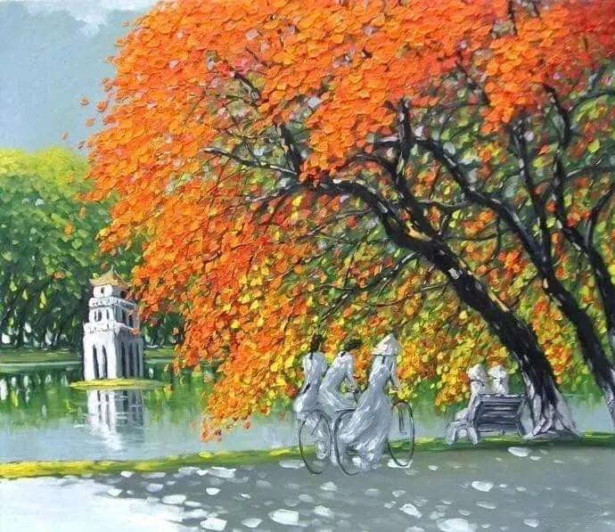 평화로운 호안끼엠 호수