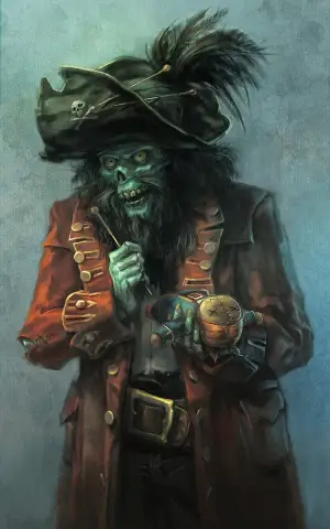 Monkey Island LeChuck med stop porträtt väggkonst