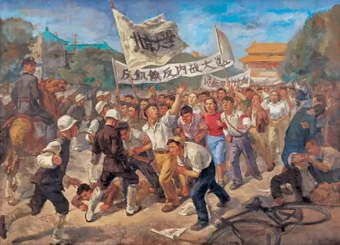 중국 혁명 propaganda 포스터