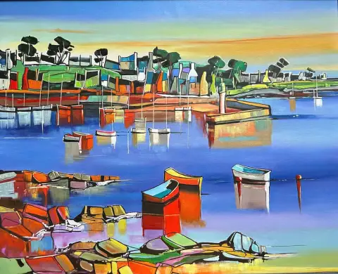 Handmade oil painting reproduction of Bretagne landscapes from France