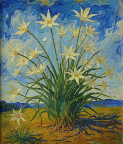 Columbiner danser i Van Goghs stil