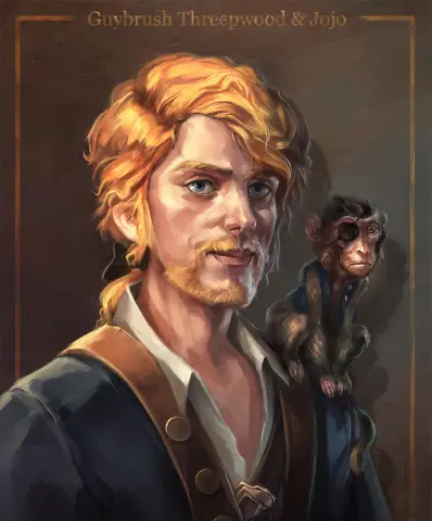 Monkey Island Guybrush and Jojo Sepia Portrait