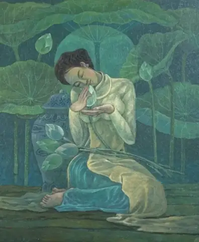 아오자이 연꽃의 평화