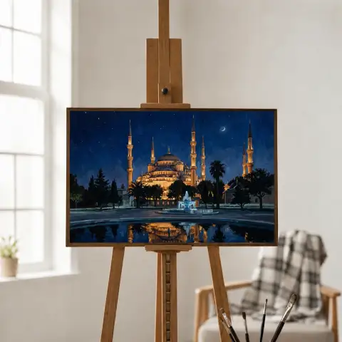 夜のイスタンブール、ブルーモスク