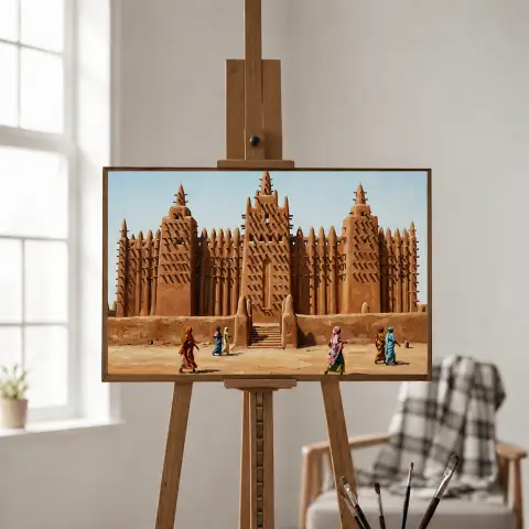Великая мечеть Дженне в полдень