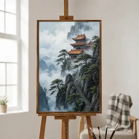 산안개 속 도교 사원
