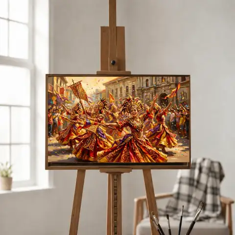 시눌로그 축제 무용수들