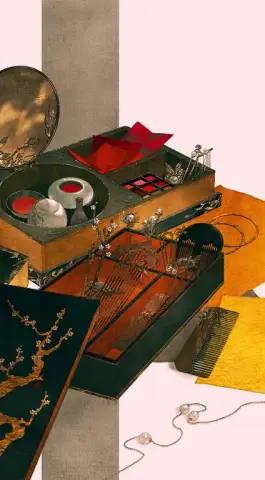 静物の中のエレガントなアジアのアーティファクト