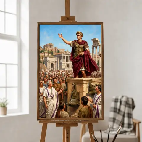 الإمبراطور أغسطس يخاطب الشعب
