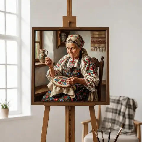 Венгерская вышивальщица