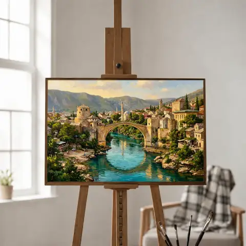 الجسر القديم في موستار البوسنة والهرسك