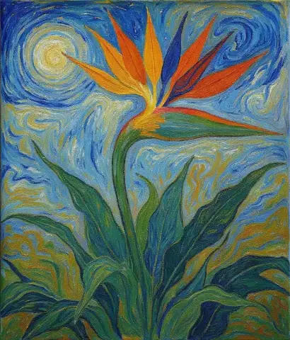 Strelitzia Vibrance: Цветочное наслаждение, вдохновленное Ван Годом
