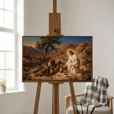 إيليا يطعمه ملاك في البرية