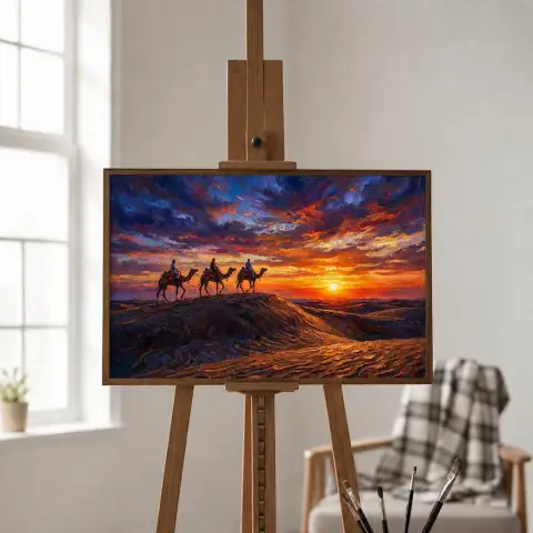 タール砂漠の夕日