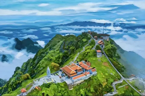 Vue du Temple de la Montagne SaPa