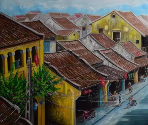 Gatubild av Hoian-bågen