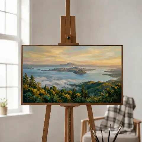 타가이타이 능선에서 본 탈 화산