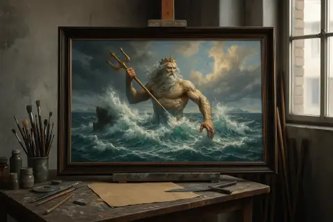 Посейдон, греческая мифология, стена