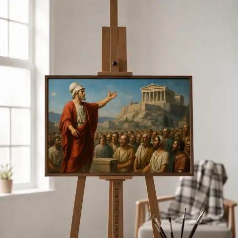 بيريكليس يتحدث في أثينا القديمة