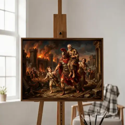Эней, покидающий Трою