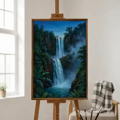 Водопады Илигана в синий час