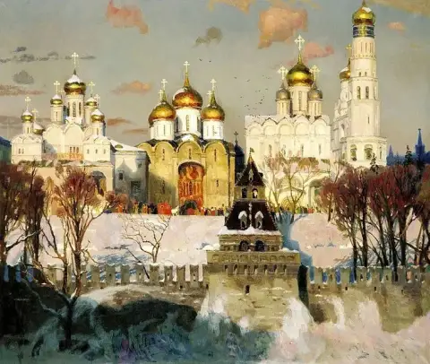 Величественная зимняя сцена собора