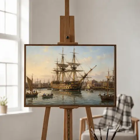 HMS Victory в Портсмутской гавани, 1805